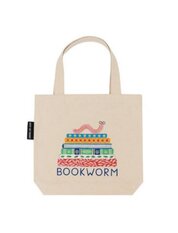 Bookworm mini tote bag