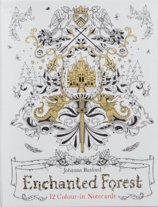 Enchanted Forest : 12 Colour-in Notecards