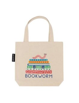 Bookworm mini tote bag