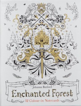 Enchanted Forest : 12 Colour-in Notecards