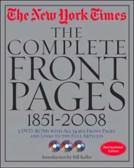 New York Times 1851-2009 front pages