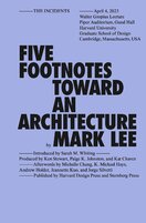 Five Footnotes Toward an Architecture