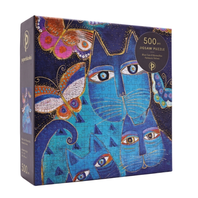 Blue Cats & Butterflies Puzzle 500pcs